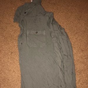 Army green Button up